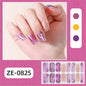 Gradient Cat Eye Style Nail Art Stickers, 16-Piece Set Self-Adhesive Waterproof Glitter False Nail Decals