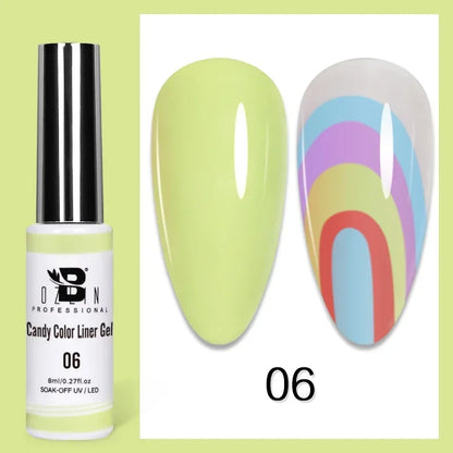 Blushimmer 5ML gold and silver metallic gel polish with chrome mirror finish, perfect for UV LED semi-permanent nail designs.