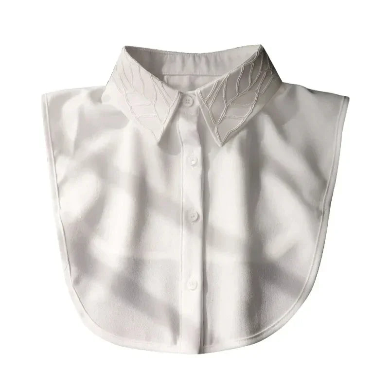 Fashion 2025 Front Tie White Fake Collar for Women Stand Detachable Collar Fake Girls Vintage Lace Ladies False Blouse Collar