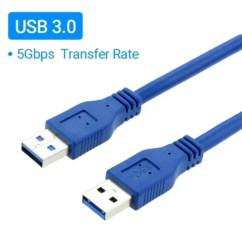 USB 3.0 A to USB A Male Extension Cable Double End USB Cord For Hard Drive DVD Player Laptop Cooler High-Speed Data Transmission