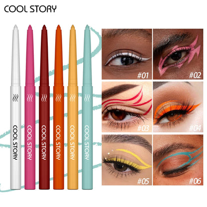Blushimmer COOL STORY 12-color matte eyeliner gel pencil set with creamy, waterproof, and silky smooth body paint pencils.