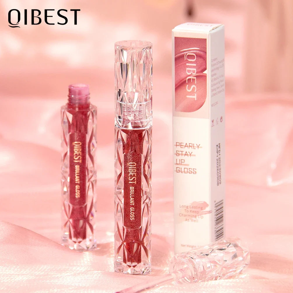 Qibest Glitter Shimmer Liquid Lipstick - Matte Waterproof Lip Gloss