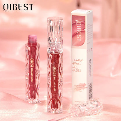 Qibest Glitter Shimmer Liquid Lipstick - Matte Waterproof Lip Gloss