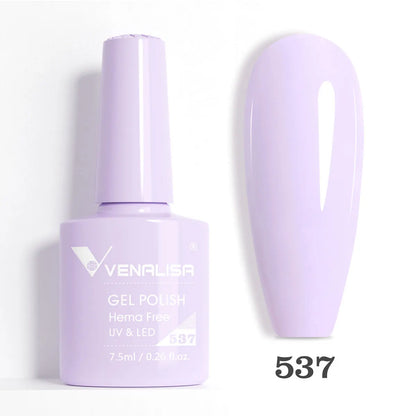 Venalisa Blushimmer glitter nail gel polish in pink nude, full coverage, soak-off UV LED French manicure, shiny and elegant.