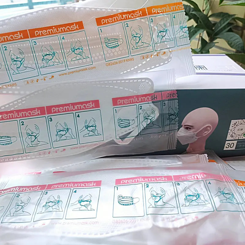 100pcs Labor KN95 N95 non-woven mask three-D high breathable protective mask white adults children windproof dust-free odorless