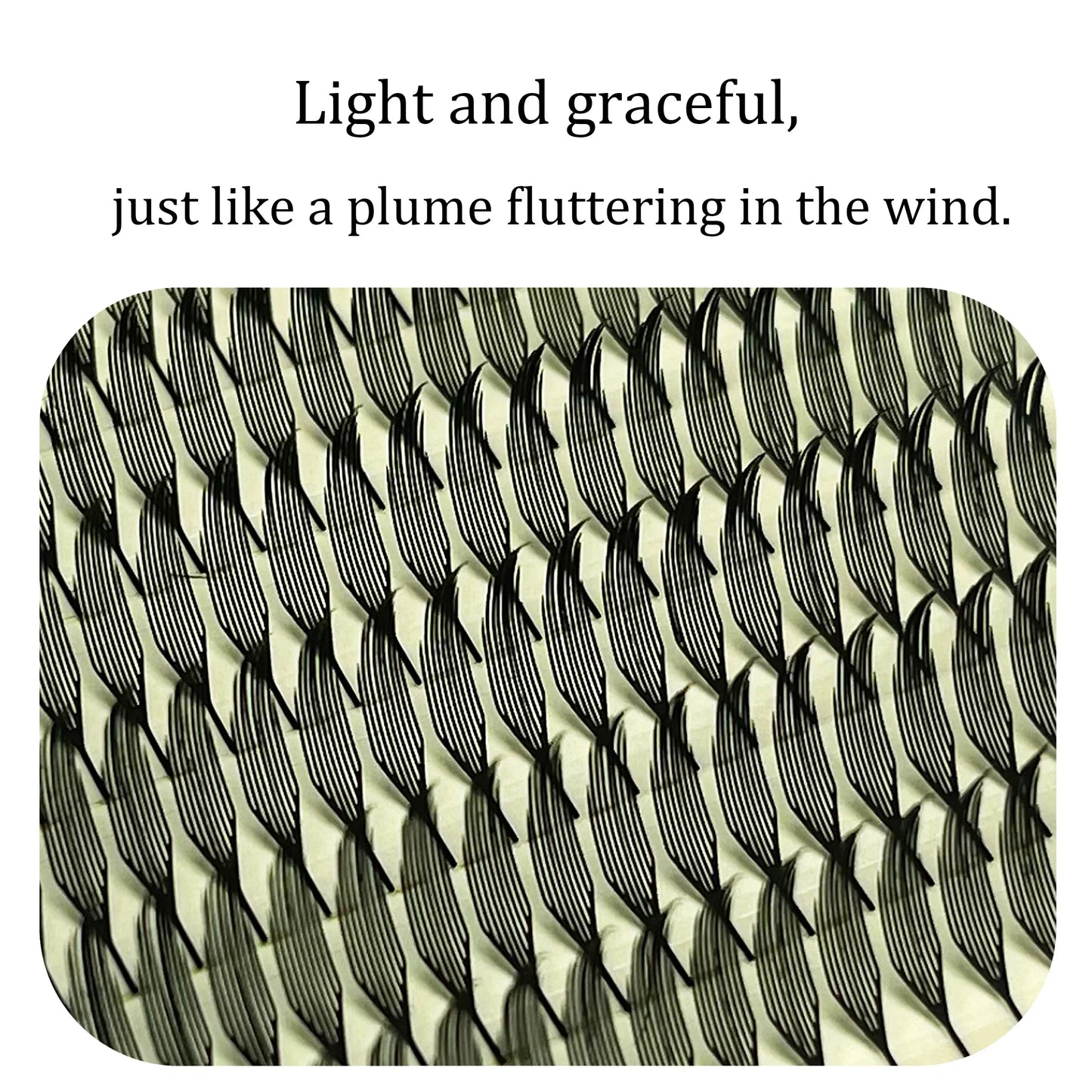 Anime Spire Eyelash Extension Feather Shape C/D Curl Premade Fans Tower Lashes Soft Lightweight Manga Effect False Lashes Makeup