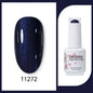 Blushimmer Clou Beaute neon gel nail polish base and top coat in red, black, white, green, and velvet finish with 400 semi-permanent colors