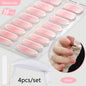 Blushimmer Harunouta 4-piece set of nude pink gradient gel nail strips with waterproof semi-cured designs and a nail lamp