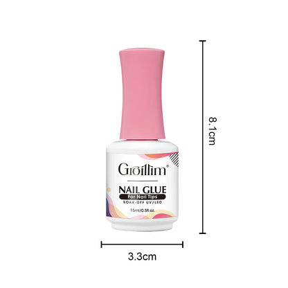Blushimmer Groillim 15ml nail polish gel with a removable, quick-drying, long-lasting, non-toxic, alcohol-free formula in a sleek bottle.