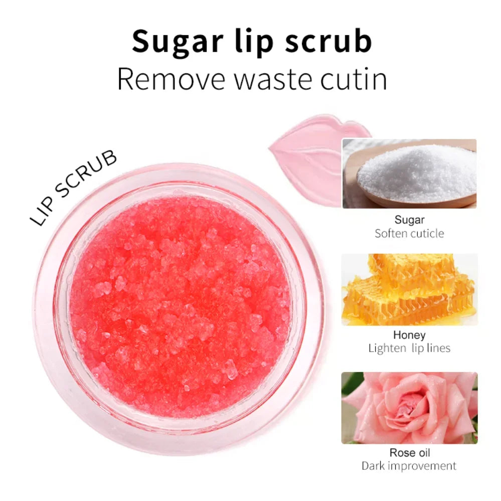 Blushimmer Vegan Fruit Lip Scrub and Lipstick duo featuring moisturizing sugar lip scrub and balm with customizable logo design