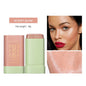 Blushimmer makeup blush stick with bright coral color, creamy waterproof blusher for a natural, radiant glow on the cheeks.