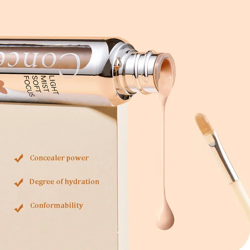 Blushimmer lightweight concealer pen with brush, designed for dark circles, acne, and contouring in a liquid cream formula.