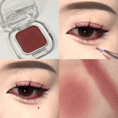 Monochrome Eyeshadow Palette Matte Wine Red Brown Eye Shadow Smoky Pearl Glitter Earth Low Saturation Matte Eye Shadow Makeup
