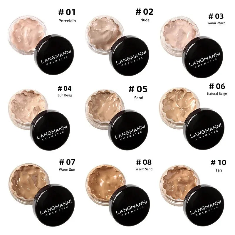 Blushimmer full coverage waterproof liquid concealer and foundation for dark circles and acne, natural matte finish, long-lasting cream