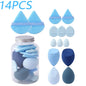 14PCS Makeup Sponge Set with Storage Jar Velvet Beauty Blenders Beauty Egg Powder Puffs Make Up Accessories Women Makeup Tools
