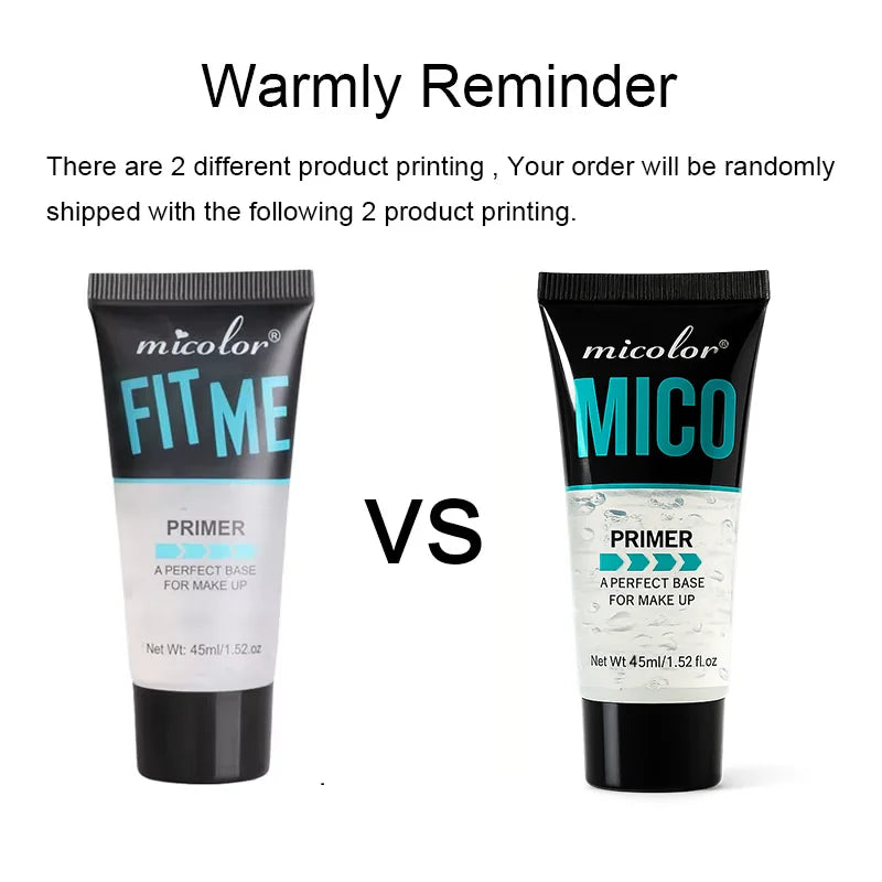 Blushimmer transparent jelly primer in a 45ml tube, long-lasting makeup base with color rendering and holding properties.