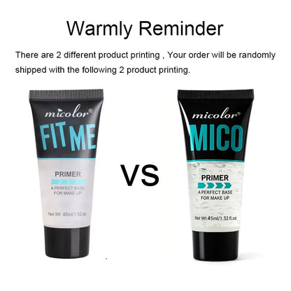 Blushimmer transparent jelly primer in a 45ml tube, long-lasting makeup base with color rendering and holding properties.