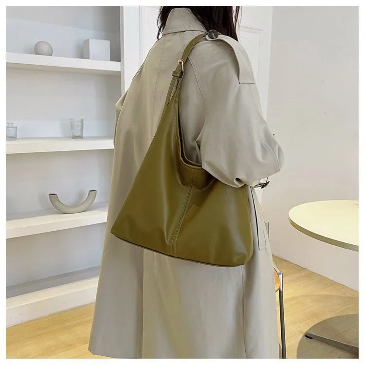 HOMEFISH New Tote bag hand bill of lading shoulder women's bag retro simple large bag Tote bag