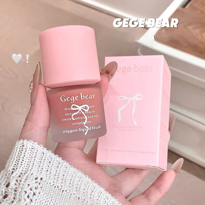 Blushimmer Gege Bear Light Blush liquid moisturizer with mirror, brightening, whitening, and natural rouge for radiant skin.