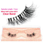 Blushimmer 3D Mink Fluffy Half False Eyelashes with clear band, natural soft lightweight design, reusable short eye strip lashes