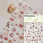Colorful Cat's Eye 5D Gradient European love heart gem nail art stickers with wing and geometric designs for manicure decor.