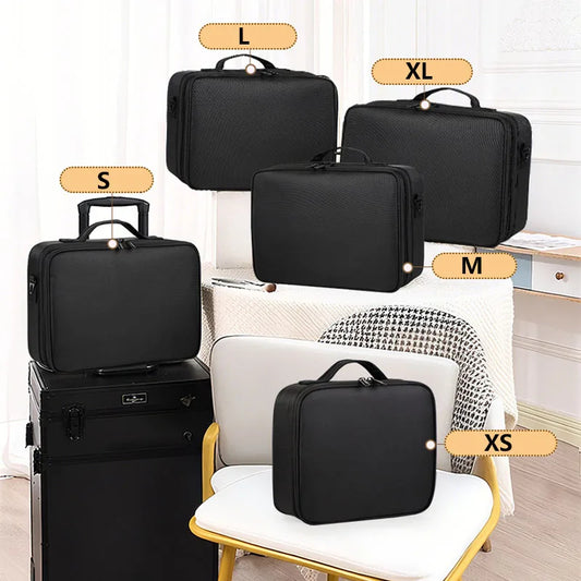 New Oxford Makeup Bag For Women Professional Large Capacity  Travel Cosmetic Case Waterproof Manicure Makeup Toolbox