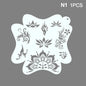 Reusable Blushimmer body painting stencils with face art stamps and temporary tattoo templates on plastic sheets.