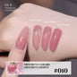 Blushimmer Mianel Japanese style fairy gel nail polish in white pink nude and ice clear shades for summer pink nails, 12ml bottle.