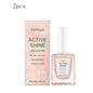 Blushimmer transparent pink water-based jelly nail polish with fine glitter, perfect for autumn and winter, girly pink shade.
