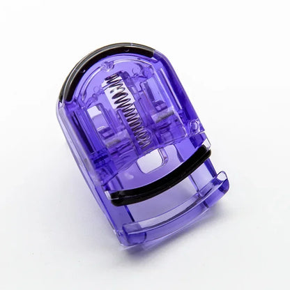 Blushimmer mini eyelash curler with multicolor foldable design and false eyelash application clip for professional eyelash curling.