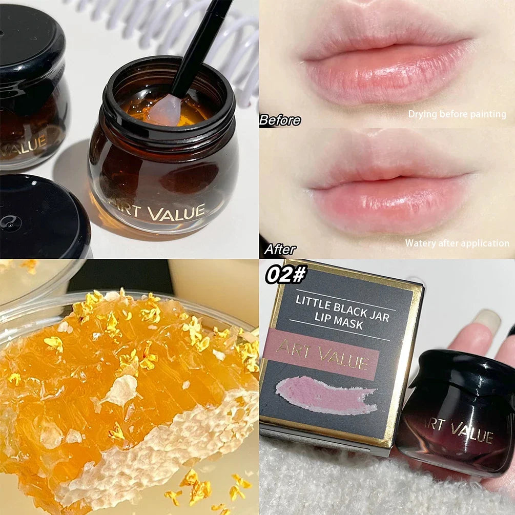 Blushimmer lip care mask for sleeping and day, moisturizing and hydrating nourishing lip balm for chapped lips repair and fade lines