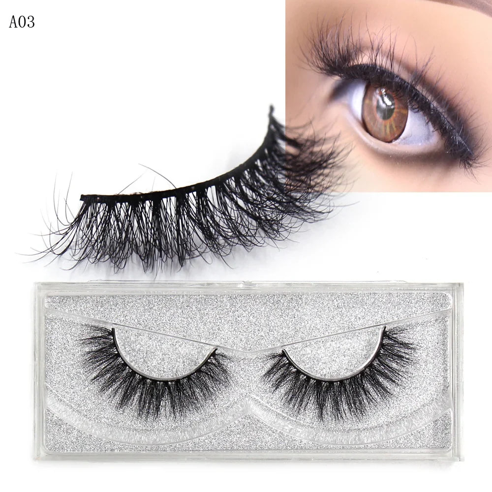 Blushimmer LEHUAMAO 5D Mink Eyelashes with wispy, cross design, fluffy natural look, handmade false eyelashes for makeup extension.