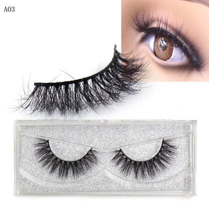 Blushimmer LEHUAMAO 5D Mink Eyelashes with wispy, cross design, fluffy natural look, handmade false eyelashes for makeup extension.