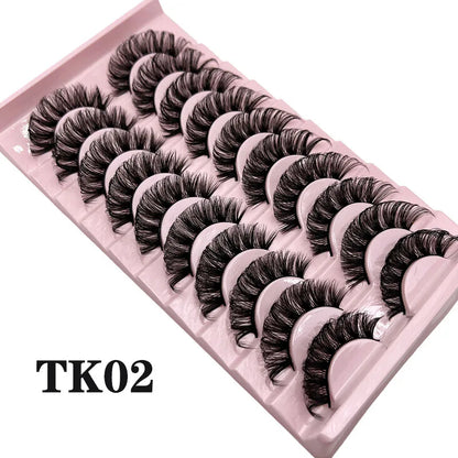 Blushimmer Russian strip lashes, 25mm 3D mink volume false eyelashes, thick and fluffy for dramatic eye makeup.