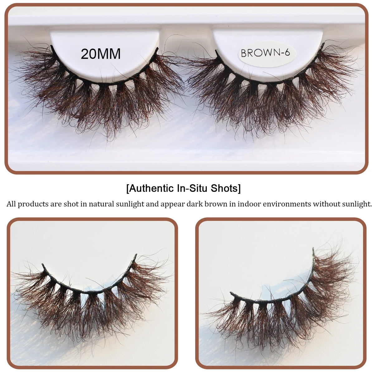 Blushimmer RED SIREN Brown Fluffy Mink Lashes 2026, luxurious soft natural strip eyelashes, cosplay mink false eyelash supplies
