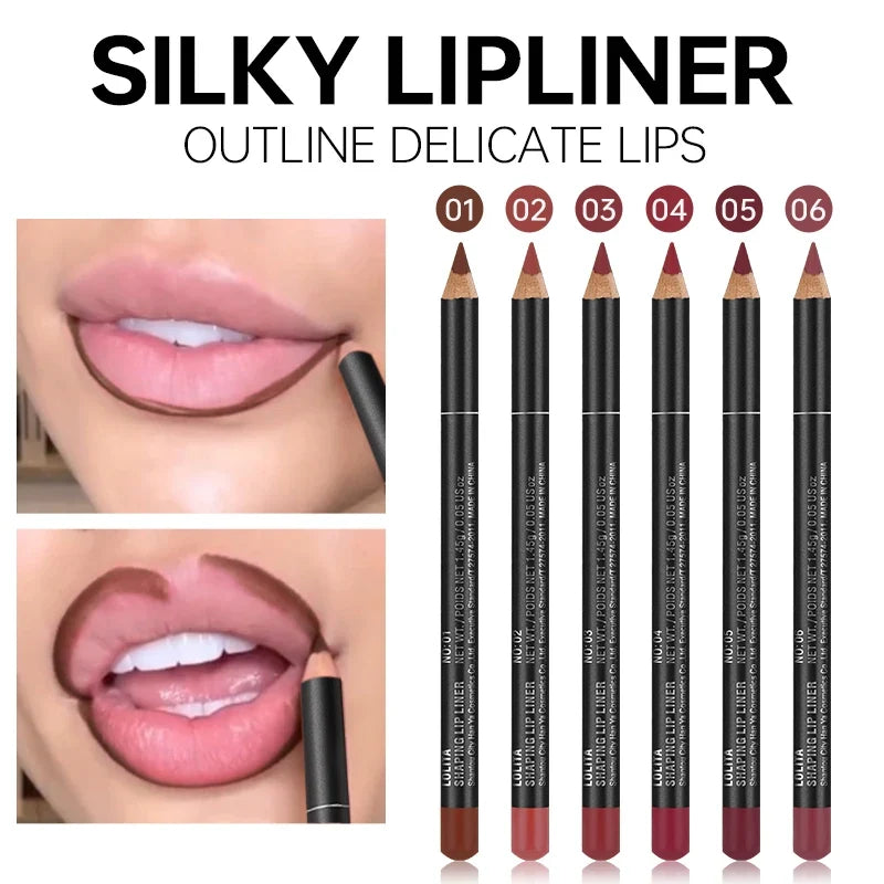 Blushimmer velvet matte lip liner pencil in waterproof, long-lasting formula with smooth application for precise lip contours.