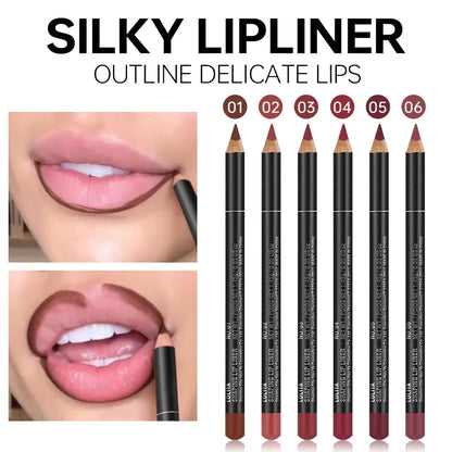 Blushimmer velvet matte lip liner pencil in waterproof, long-lasting formula with smooth application for precise lip contours.