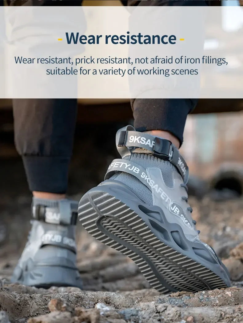 steel toe safety boots for men protective shoes industrial safety shoe woman light work shoes anti-puncture work safety sneakers