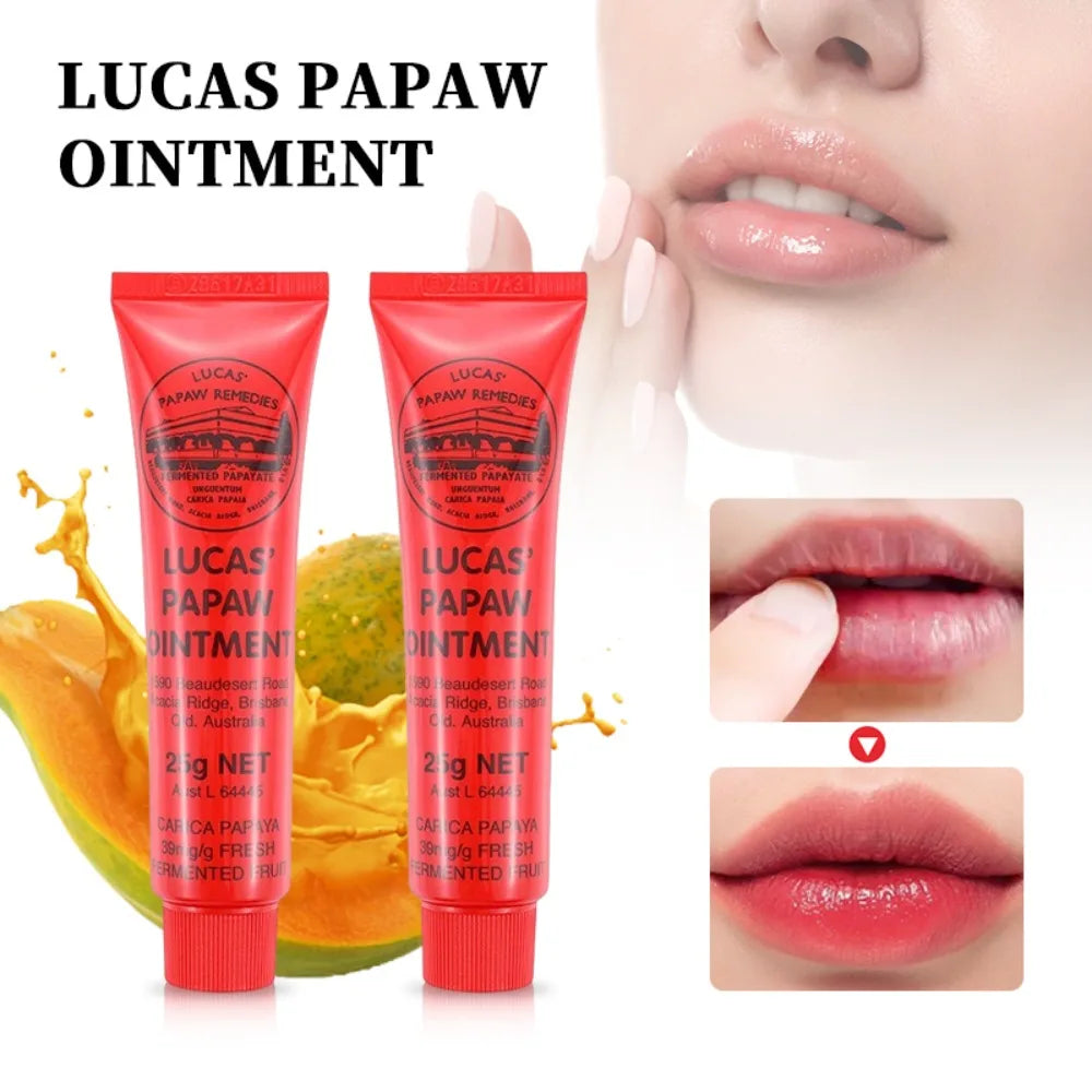 Blushimmer Lucas Papaw Ointment Lip Balm in 25g tube, moisturizing and hydrating multifunctional facial and lip care product