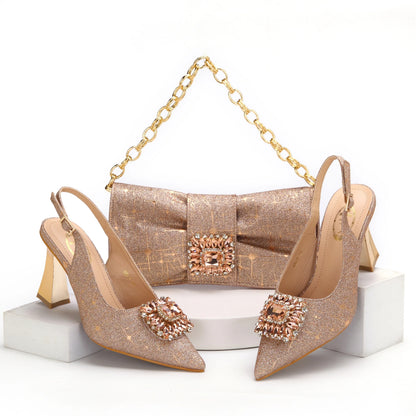 Luxurious shoes and matching bags set by EdleessFashion, featuring elegant designs for stylish occasions.
