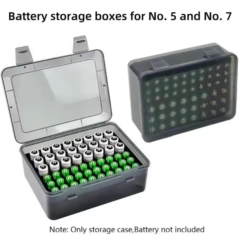 Battery Storage Organizer Holder Holds 54 AA AAA Batteries, Battery Box Case Garage Container,Home Drawer Organization Dispenser