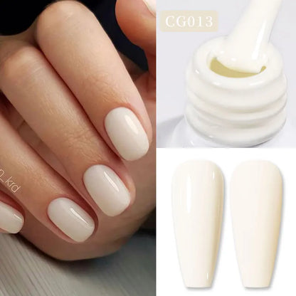 Blushimmer BORN PRETTY Jelly Nude Gel Nail Polish 10ml in light pink peach, translucent UV cure gel for nail art at home