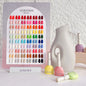 Korean style Loverly Macaron gel polish set with 60 colors in 15ML bottles, UV gel enamel manicure kit with color chart by Blushimmer.