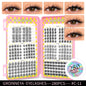 Blushimmer GROINNEYA eyelash clusters, 320 pcs natural eyelash extension tray with mixed volume cluster lashes.