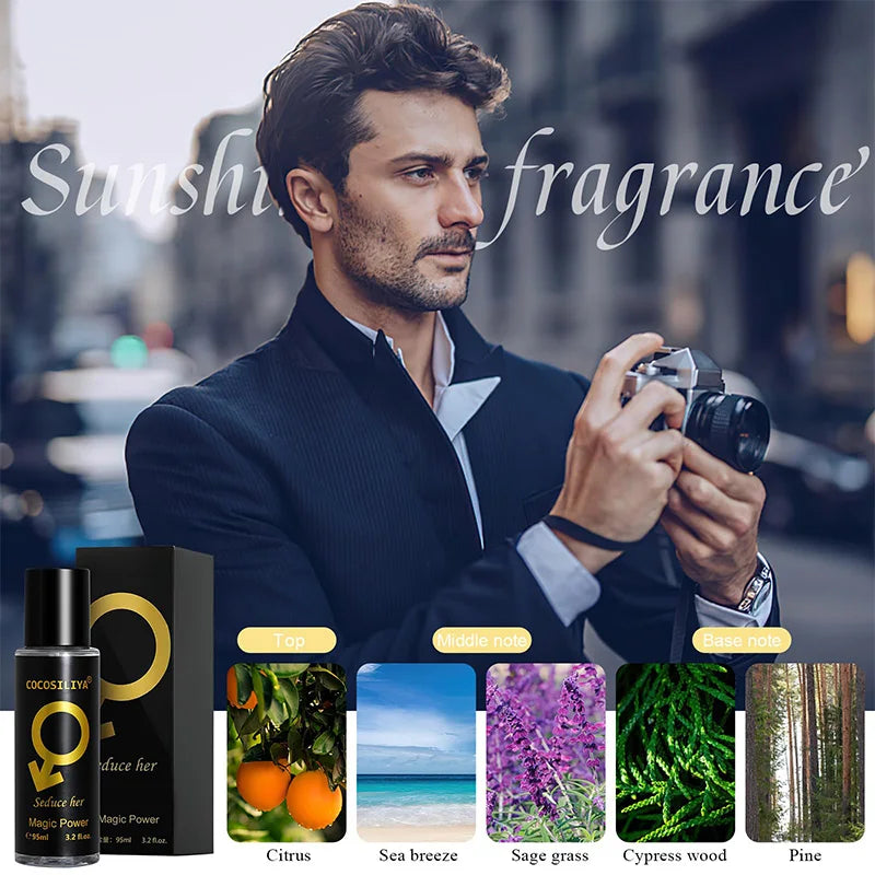 Blushimmer 90ml seductive pheromone perfume spray for men, featuring a charming, long-lasting fragrance to attract women.