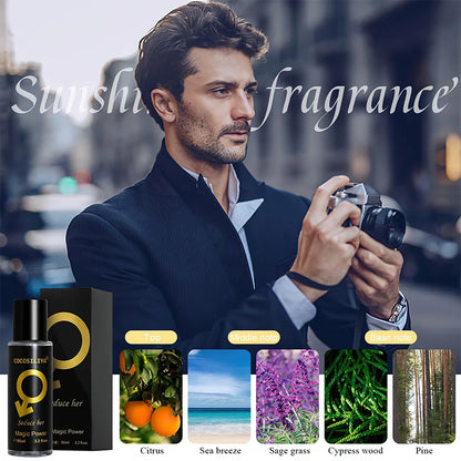 Blushimmer 90ml seductive pheromone perfume spray for men, featuring a charming, long-lasting fragrance to attract women.