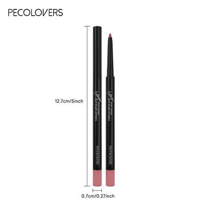 Blushimmer waterproof matte lipliner pencil in red, with a long-lasting, moisturizing finish for lips, shown in a sleek pencil form.