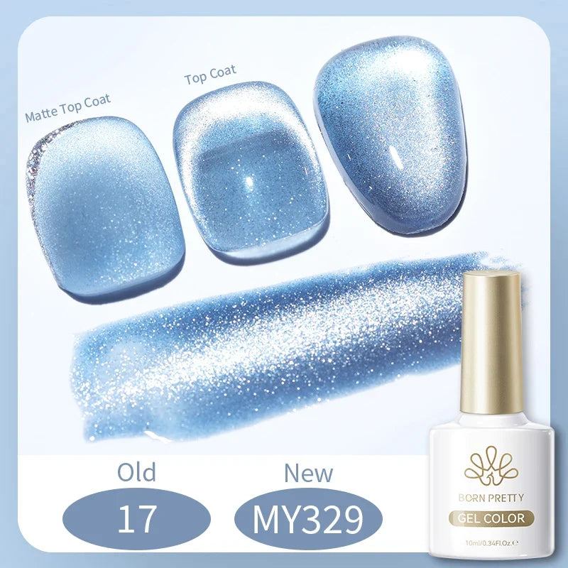 Blushimmer Born Pretty 117 Colors Cat Magnetic Gel Nail Polish 10ml bottle with vibrant semi-permanent nail varnish.