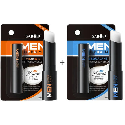 Blushimmer SADOER men's shark grass vaseline lip balm for dry, chapped lips in autumn and winter, moisturizing and hydrating.