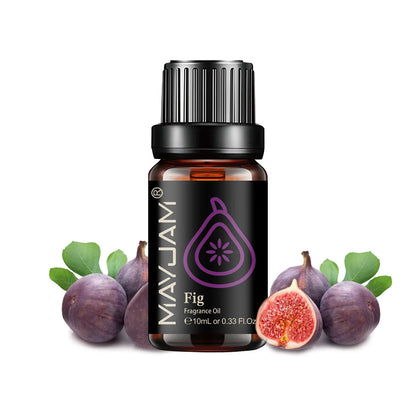 Blushimmer Mayjam Fruit Essential Oil bottle with cherry, banana, papaya, grape, litchi, guava, kiwifruit, pear, and fig fragrances.
